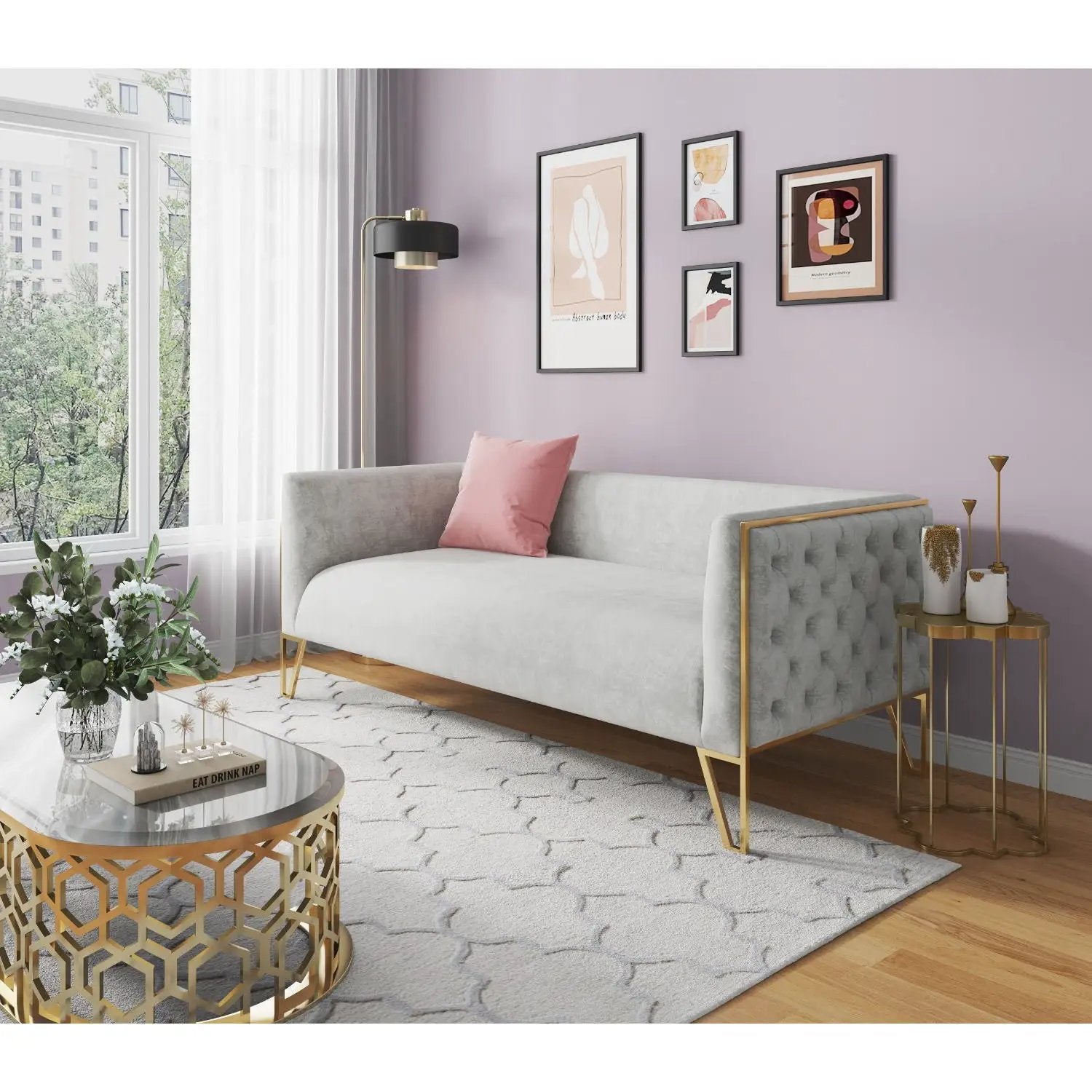 Vector - 3 Seat Sofa - Gray by HouseOfZazla