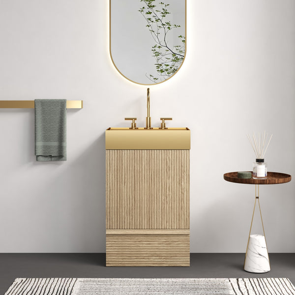 Gada 20" Striped Light Bathroom Vanity