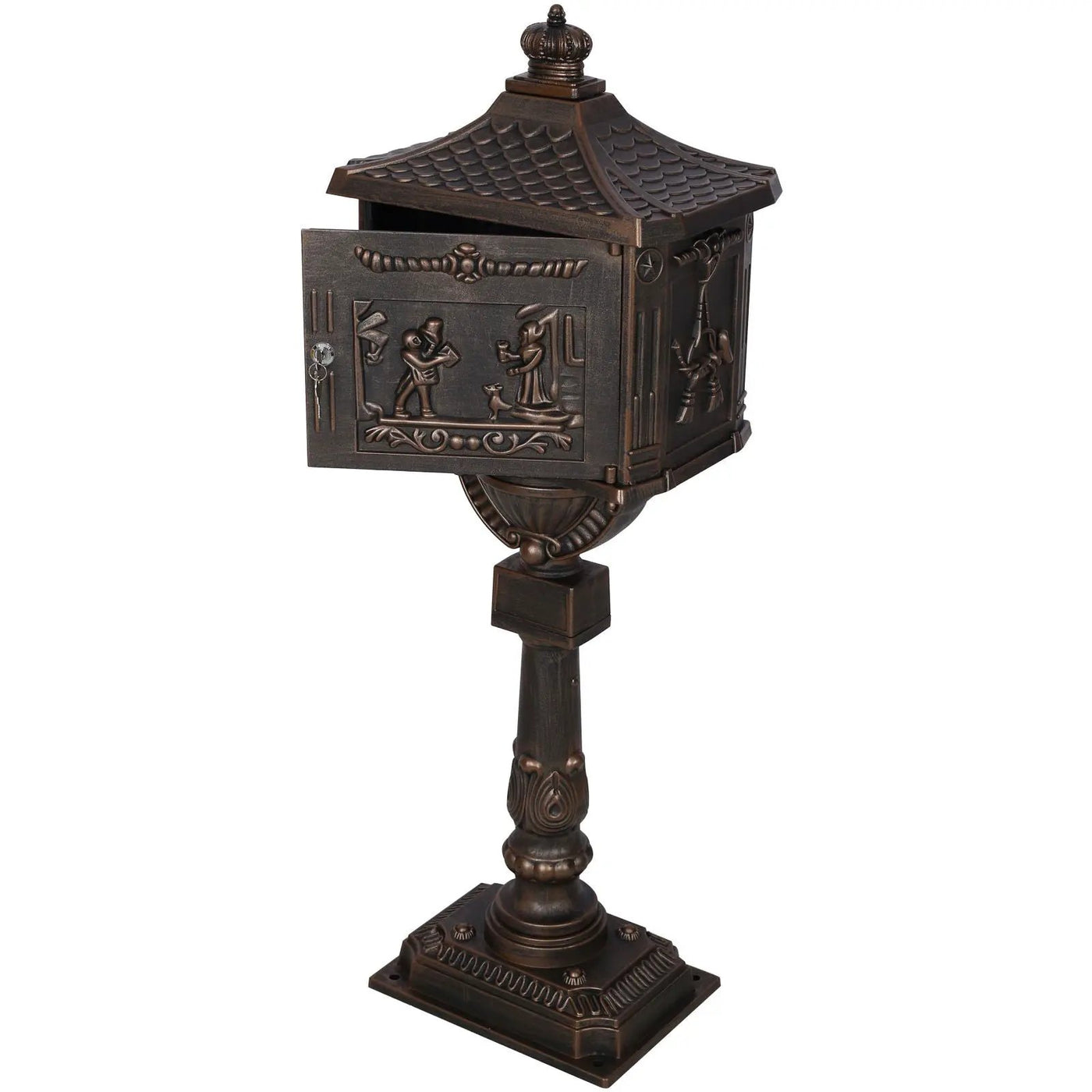 Cast Aluminum Mail Box, Postal Box, Mailbox by Unique Piece Furniture