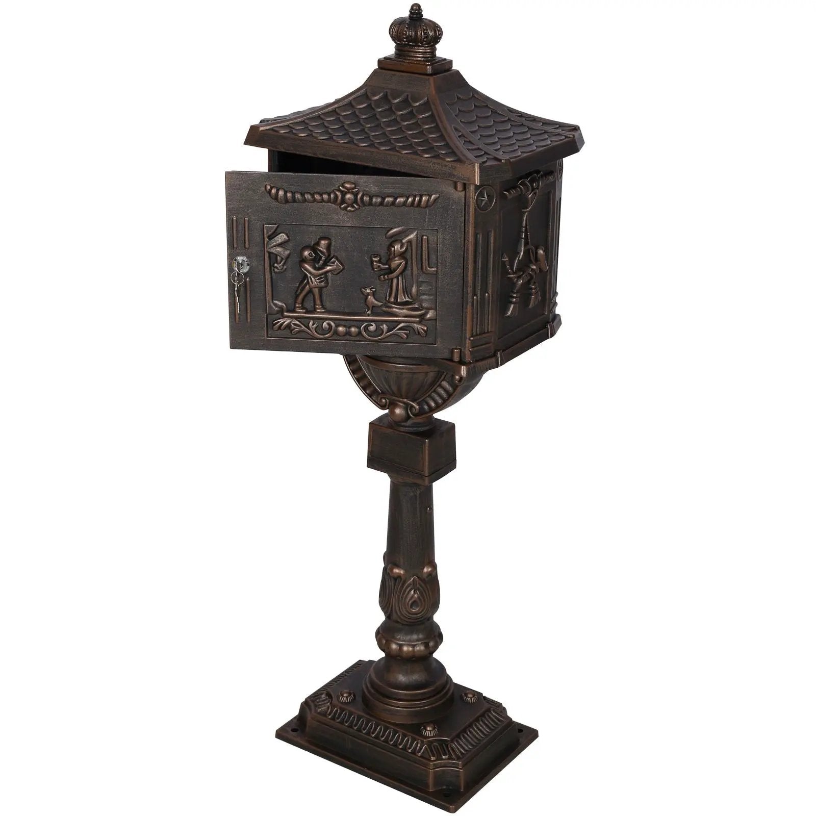 Cast Aluminum Mail Box, Postal Box, Mailbox by Unique Piece Furniture