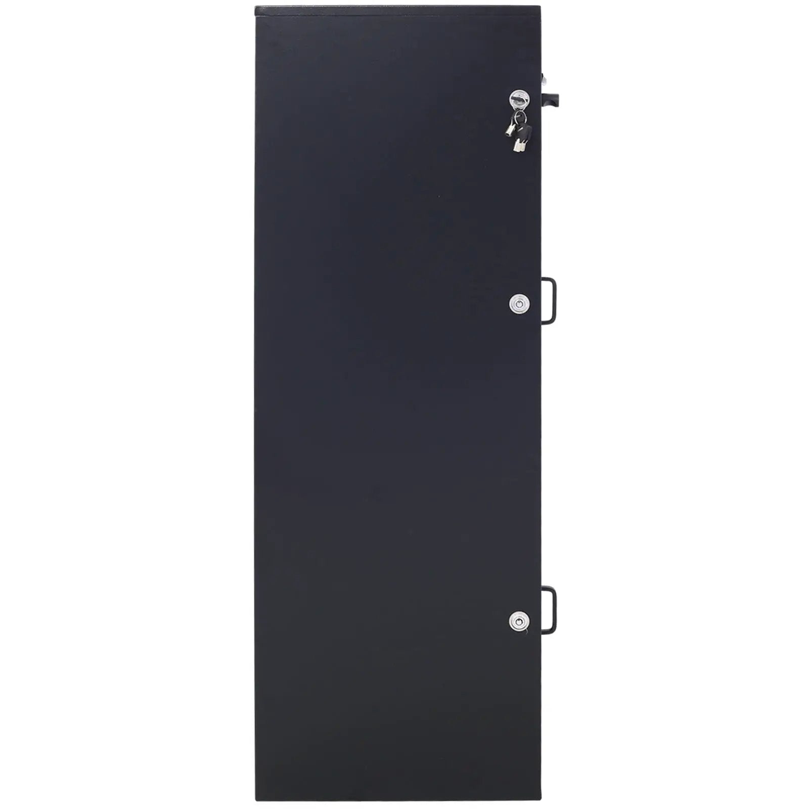 Large Steel Freestanding Floor Parcel Package Drop With Locking Letterbox Drop Mail Box With Multi Compartments - Black by Unique Piece Furniture