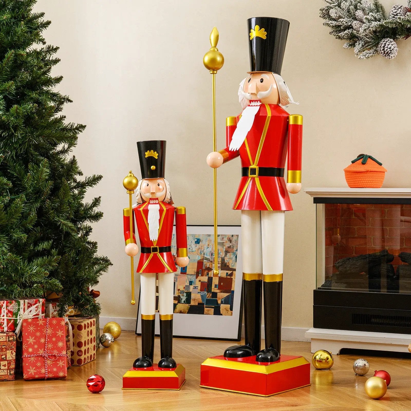 32.5 Inch Christmas Nutcracker with High Hat and Beautiful Scepter by DirectDeals