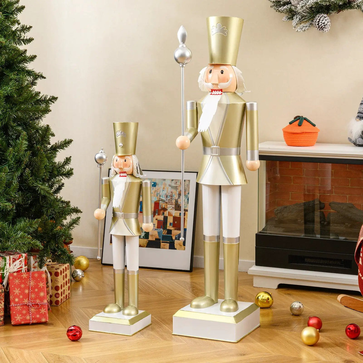 32.5 Inch Christmas Nutcracker with High Hat and Beautiful Scepter by DirectDeals