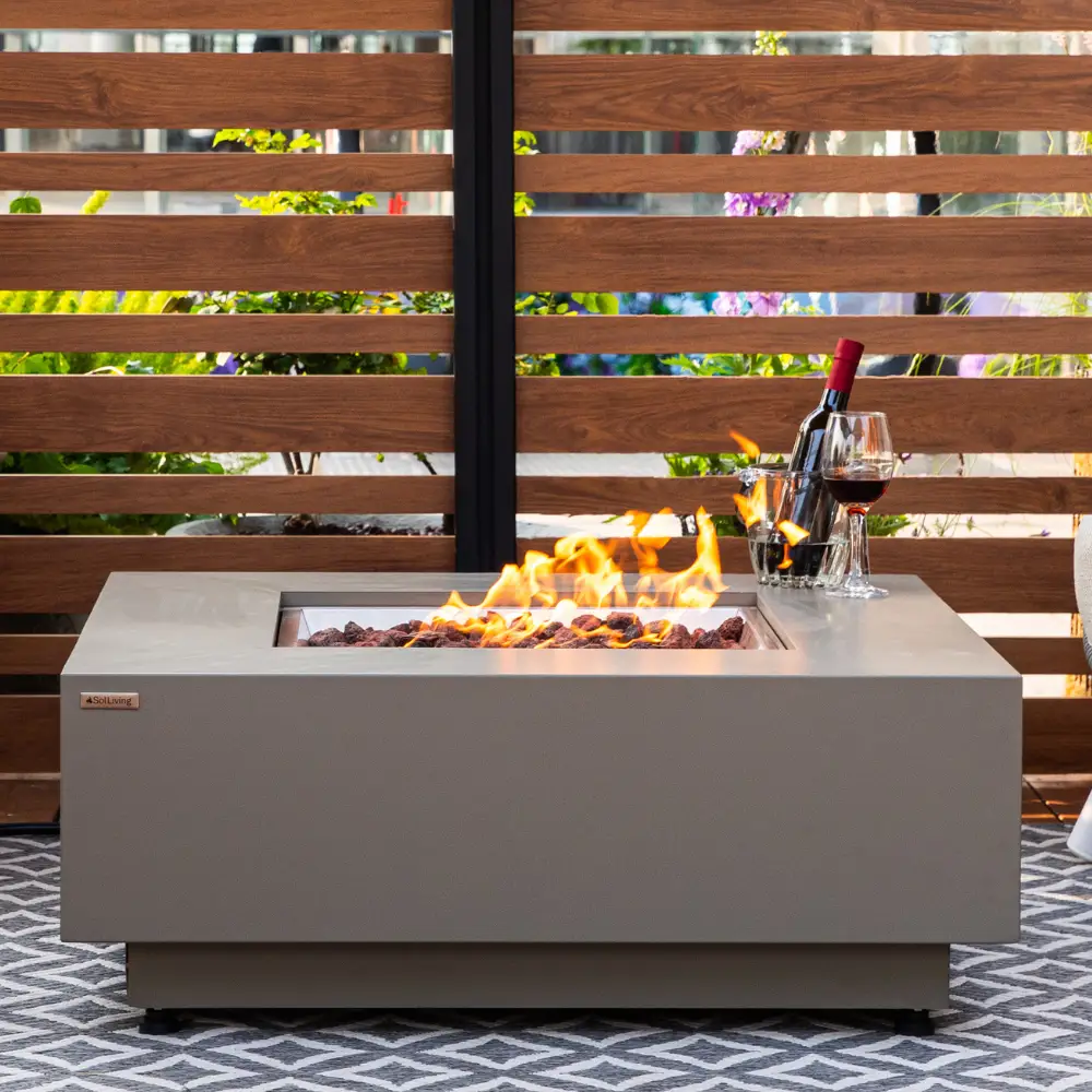 Propane Fire Pit Table Outdoor 50,000 BTU Firepits for Outside CSA Certified by EnvelorHome
