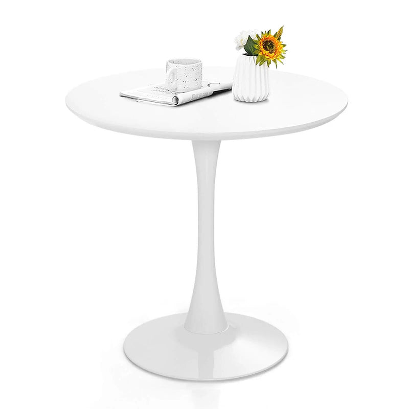 32 Inch Modern Tulip Round Dining Table with MDF Top-White by DirectDeals
