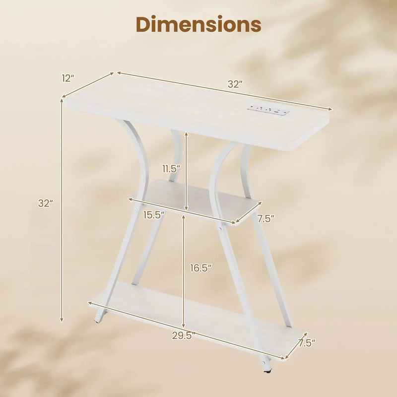 32" Console Table with Power Outlets and RGB LED Lights by DirectDeals