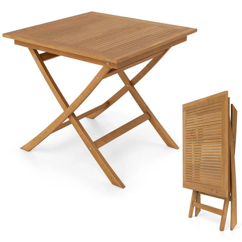 32-Inch Square Teak Wood Patio Dining Table for 4 by DirectDeals