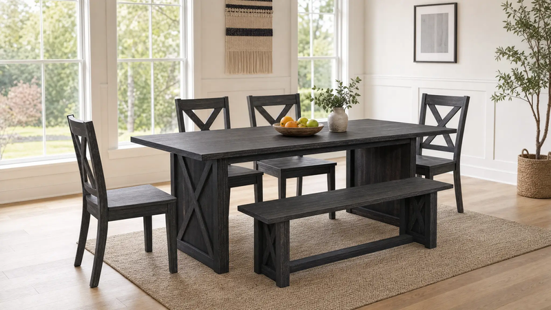 70.87" Farmhouse Large Dining Table for 6-8 People by HouseOfZazla