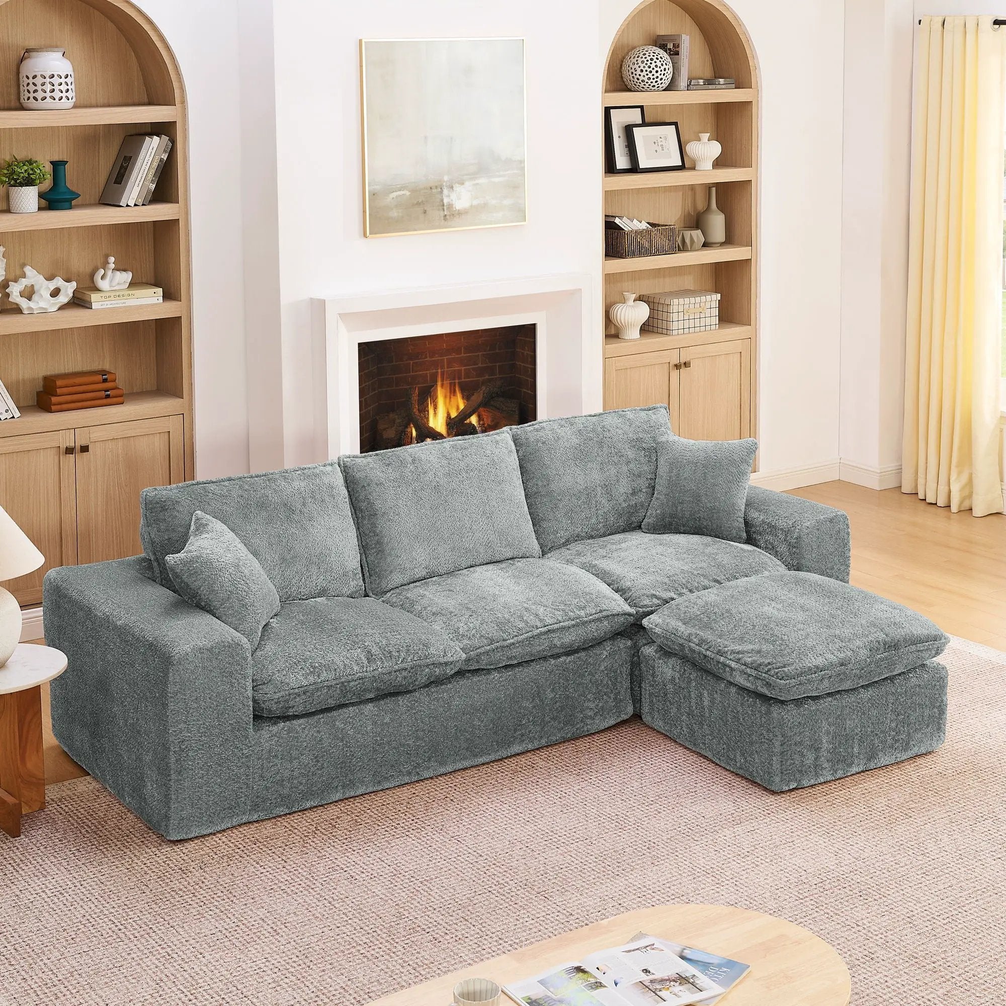 Sectional Sofa With Moveable Ottoman by Unique Piece Furniture