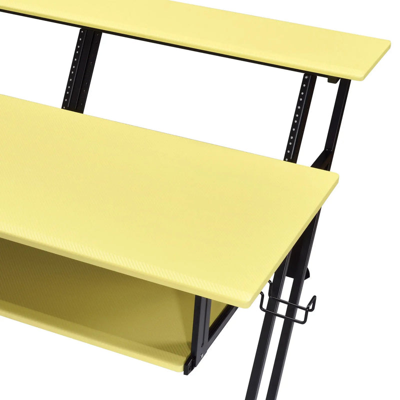 Suitor - Music Recording Studio Desk - Black / Yellow by Unique Piece Furniture