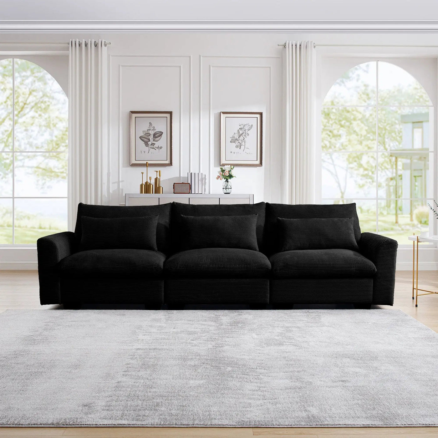 3 Seater Deep Seat Couch for Living Room by HouseOfZazla