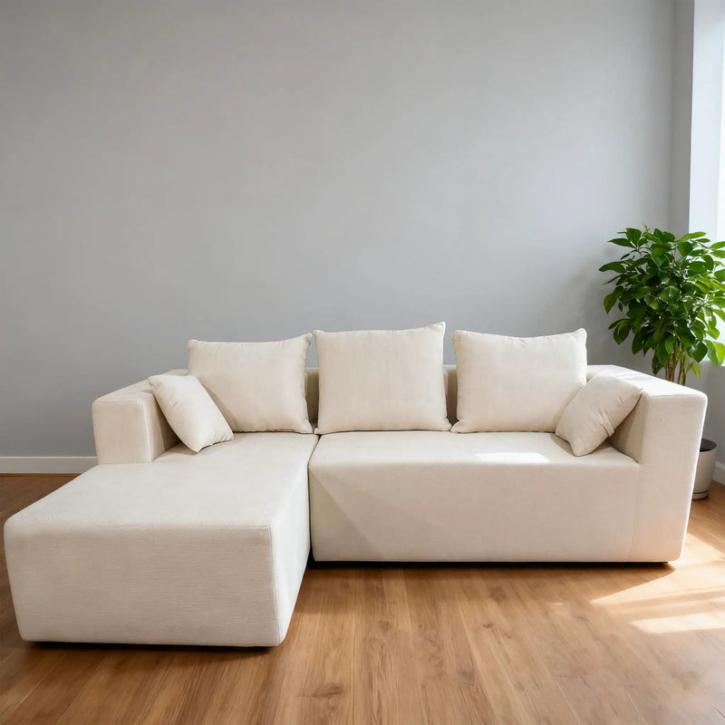 Modular Corner Sofa With Soft Fabric by HouseOfZazla