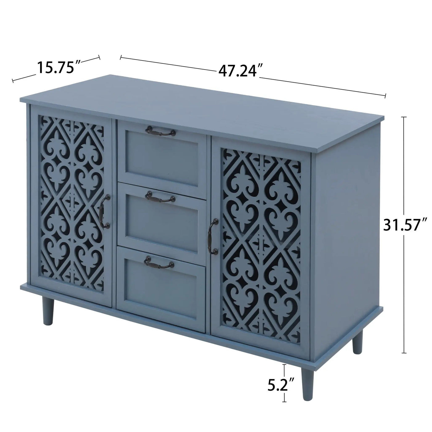 2 Door 3 Drawer Cabinet by HouseOfZazla