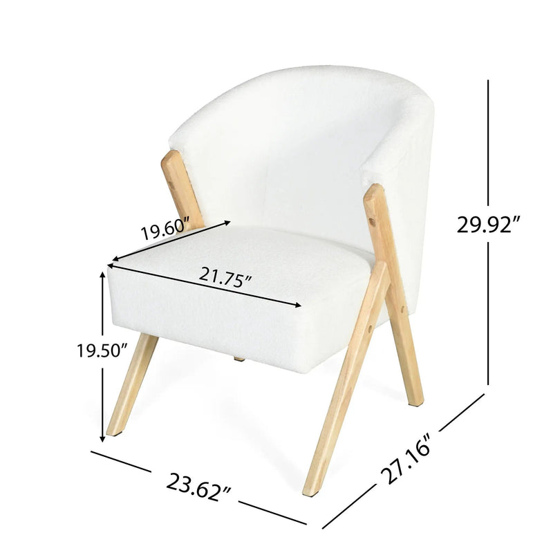 Modern Accent Chair with Polyester Upholstery and Minimalist Lounge Design by HouseOfZazla
