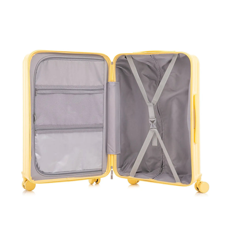 20" / 24" / 28" 3 Pieces / Set Spinner Wheel Luggage, Carry On Suitcase, With Cup Holder & USB Port & Phone Holder by HouseOfZazla