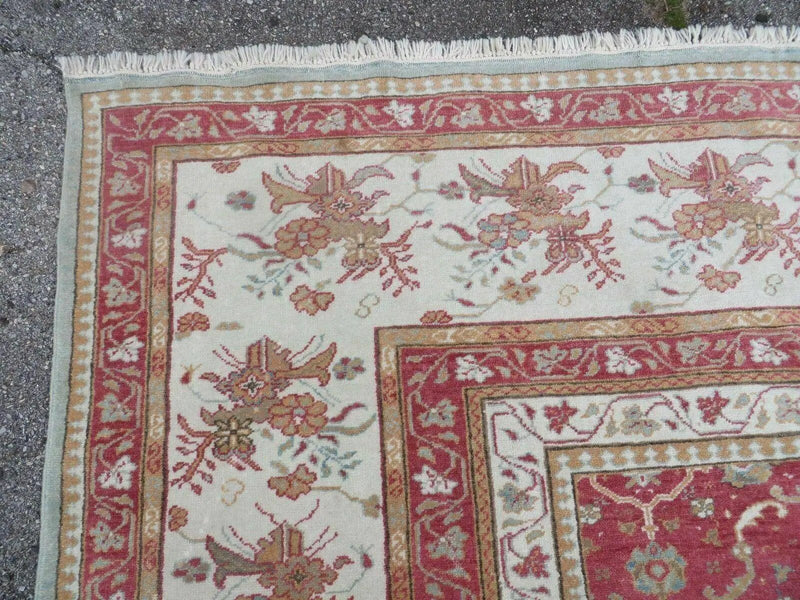 12' X 18' Palace Size Handmade Egyptian Wool Rug Carpet Soft Colors Red & Beige by Jewel Rugs