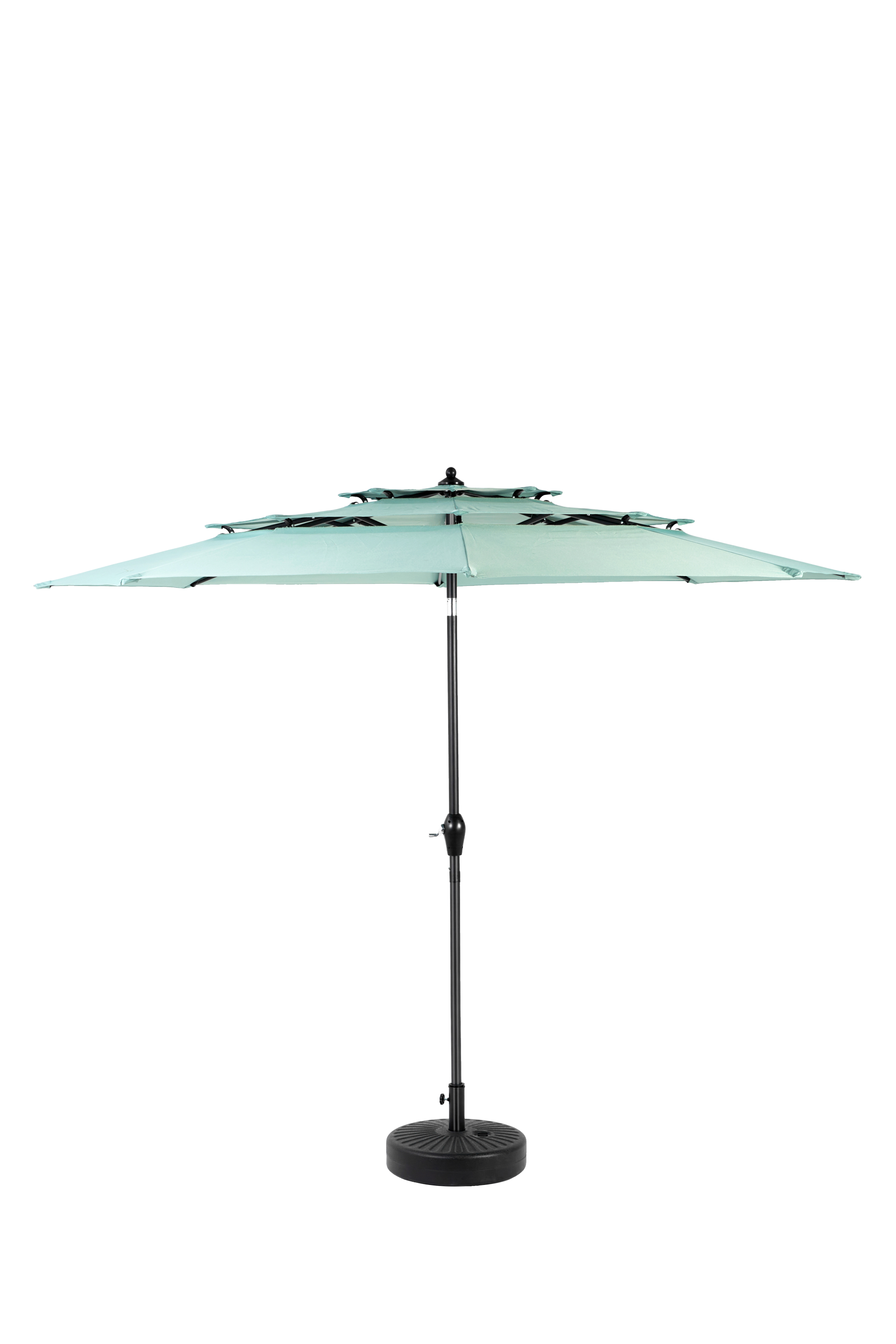Aluminium 10ft 3 Tier Auto-Tilt Outdoor Patio Umbrella - Light Green by HouseOfZazla