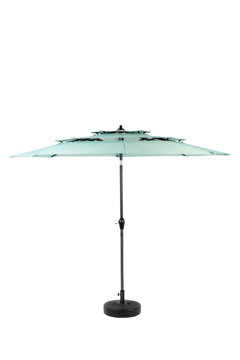 Aluminium 10ft 3 Tier Auto-Tilt Outdoor Patio Umbrella - Light Green by HouseOfZazla