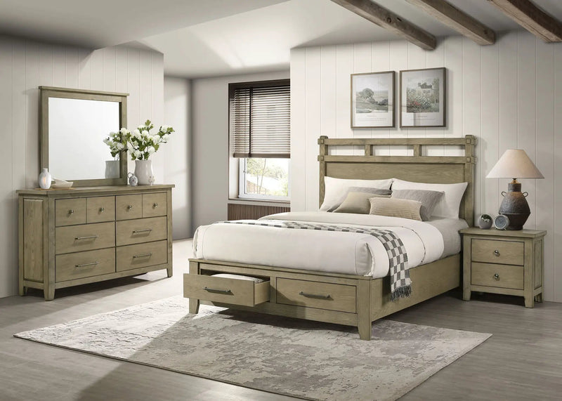 Hazlewood 4-piece Eastern King Bedroom Set Vineyard Oak by Unique Piece Furniture