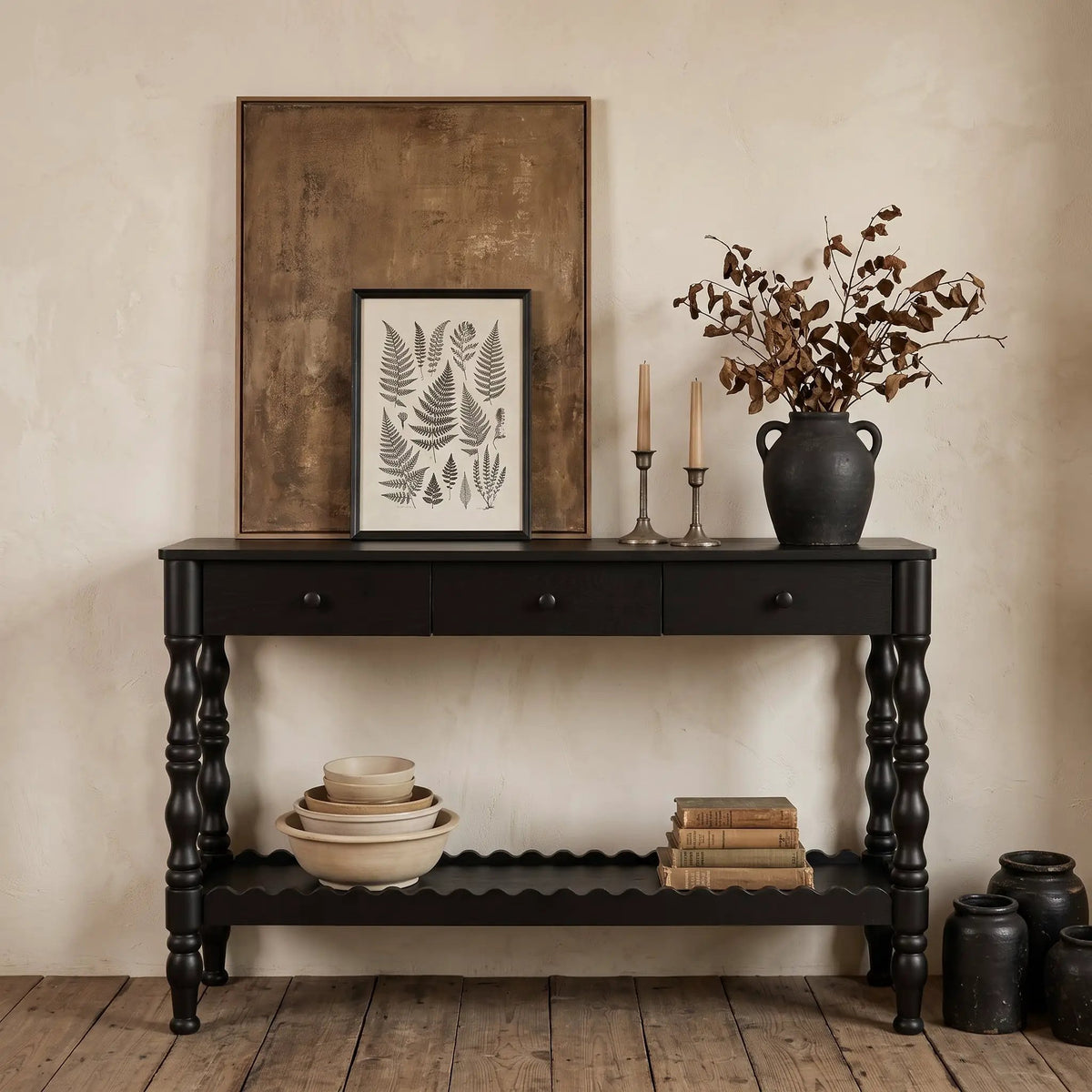 47.2'' Solid Wood Console Table for Entryway by HouseOfZazla