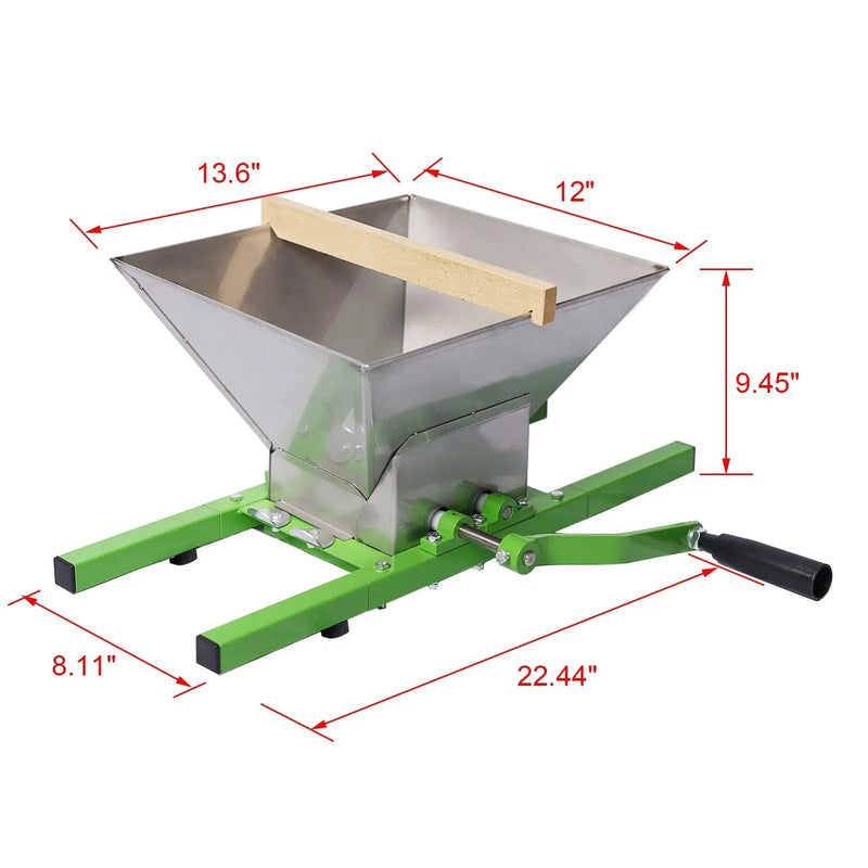 Portable 7L Manual Juicer Grinder For Hard Fruits - Green by HouseOfZazla