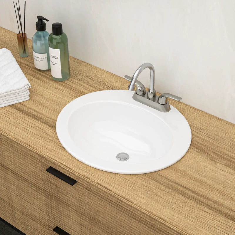 20 X 18" Modern Ceramic Oval Undermount Bathroom Sink With 3 Faucet Holes - White by HouseOfZazla