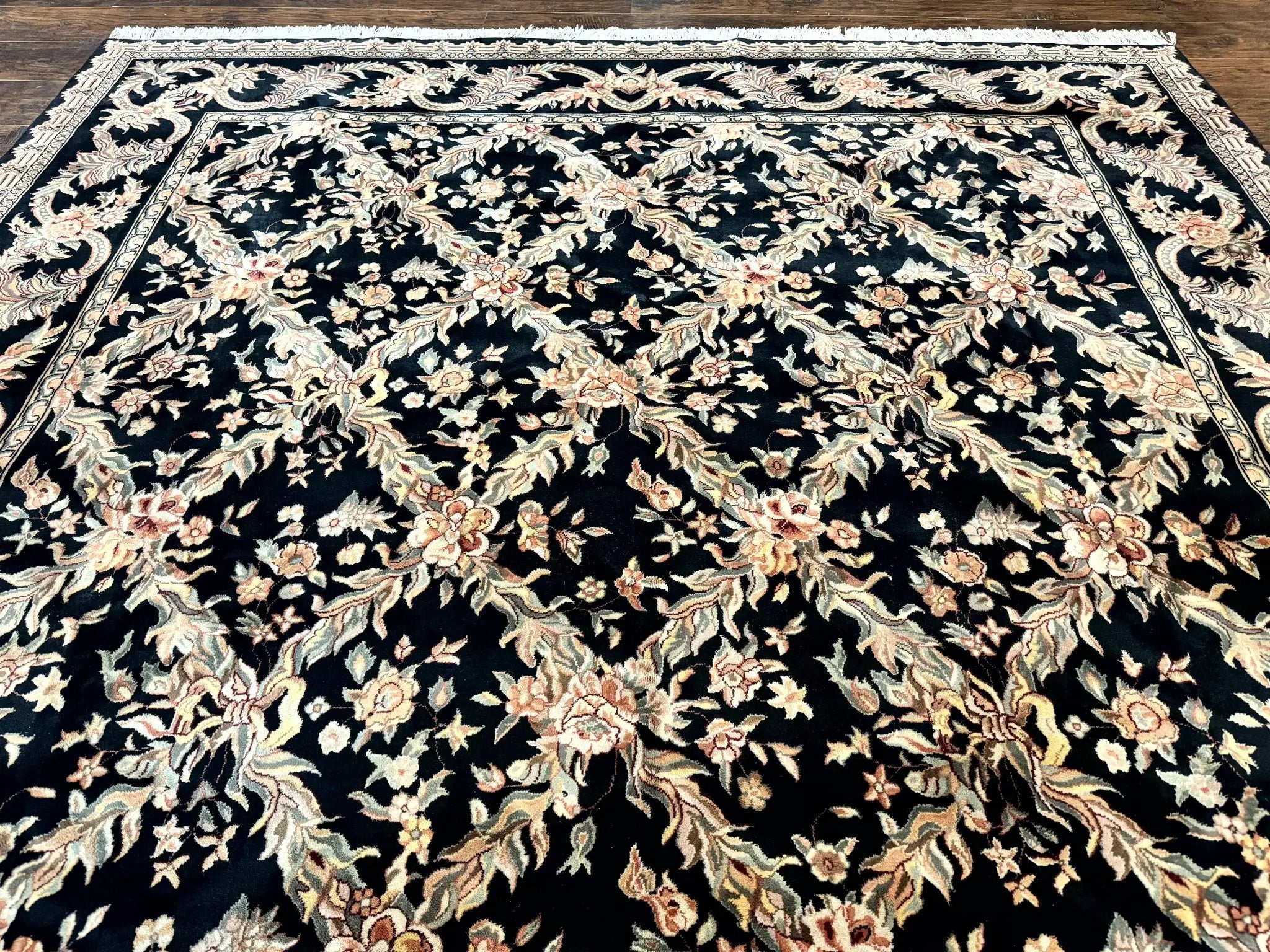 Pak Persian Rug 8x10, Black, Handmade by Jewel Rugs