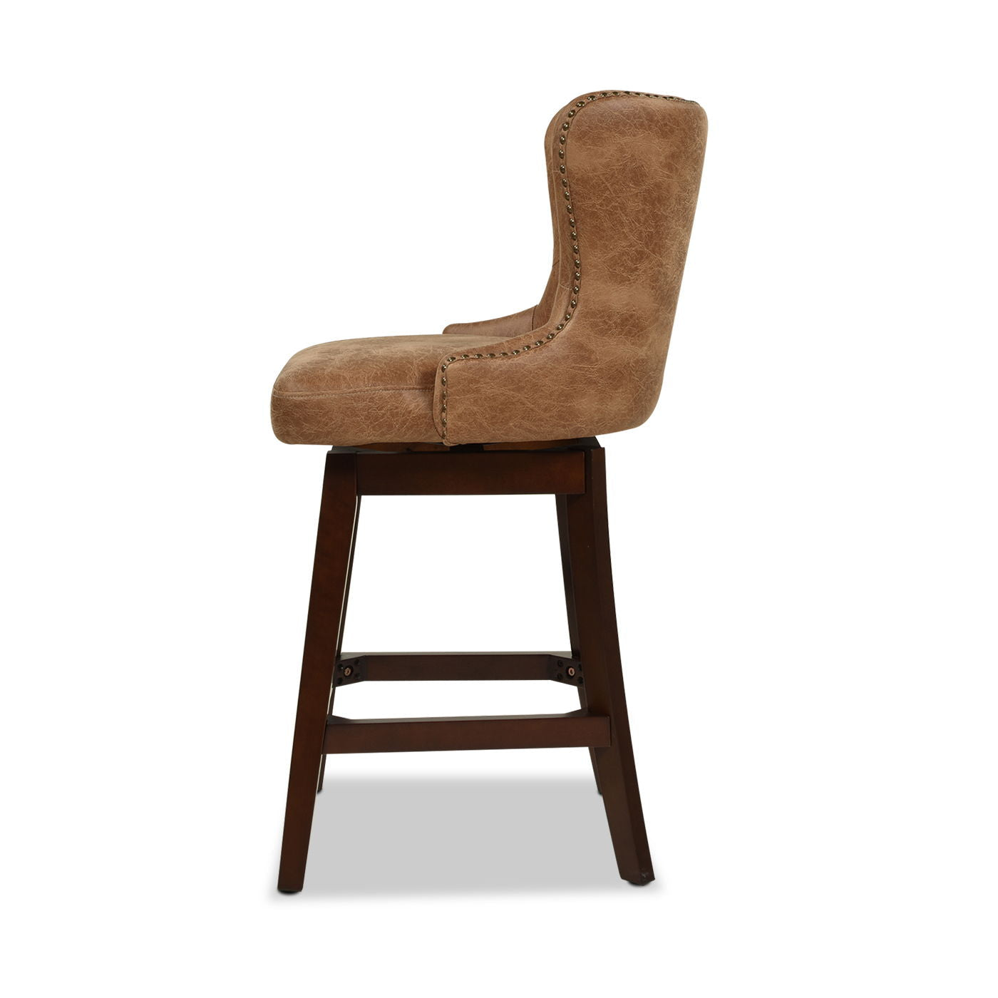 Holmes - Tufted High Back 360 Swivel Counter Height Barstool by HouseOfZazla
