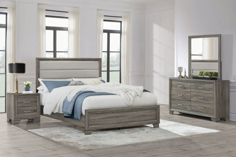 Wright 4-piece Eastern King Bedroom Set Brown Oak by Unique Piece Furniture