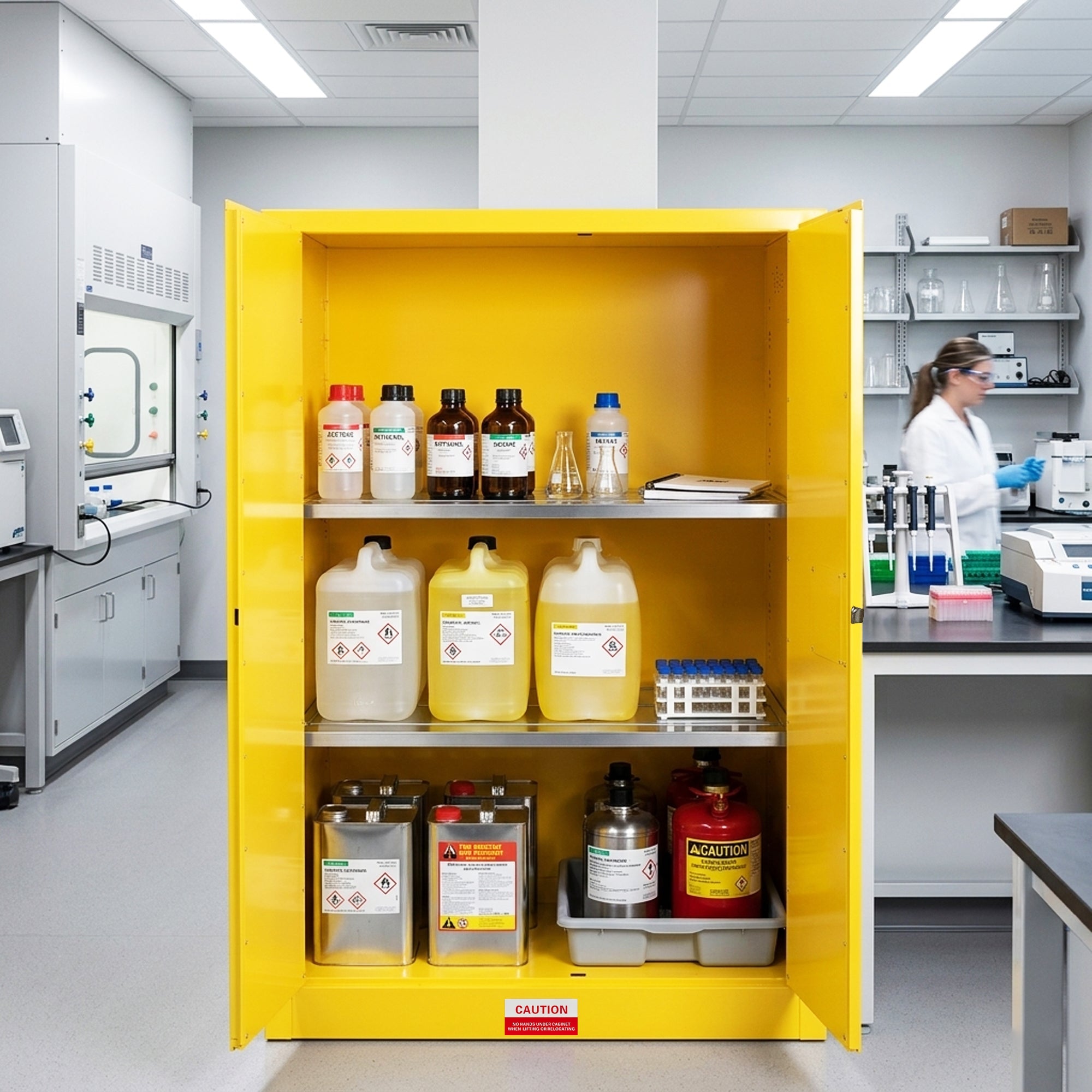 90 Gal Flammable Safety Cabinet, 43"W x 34"D x 65"H by HouseOfZazla