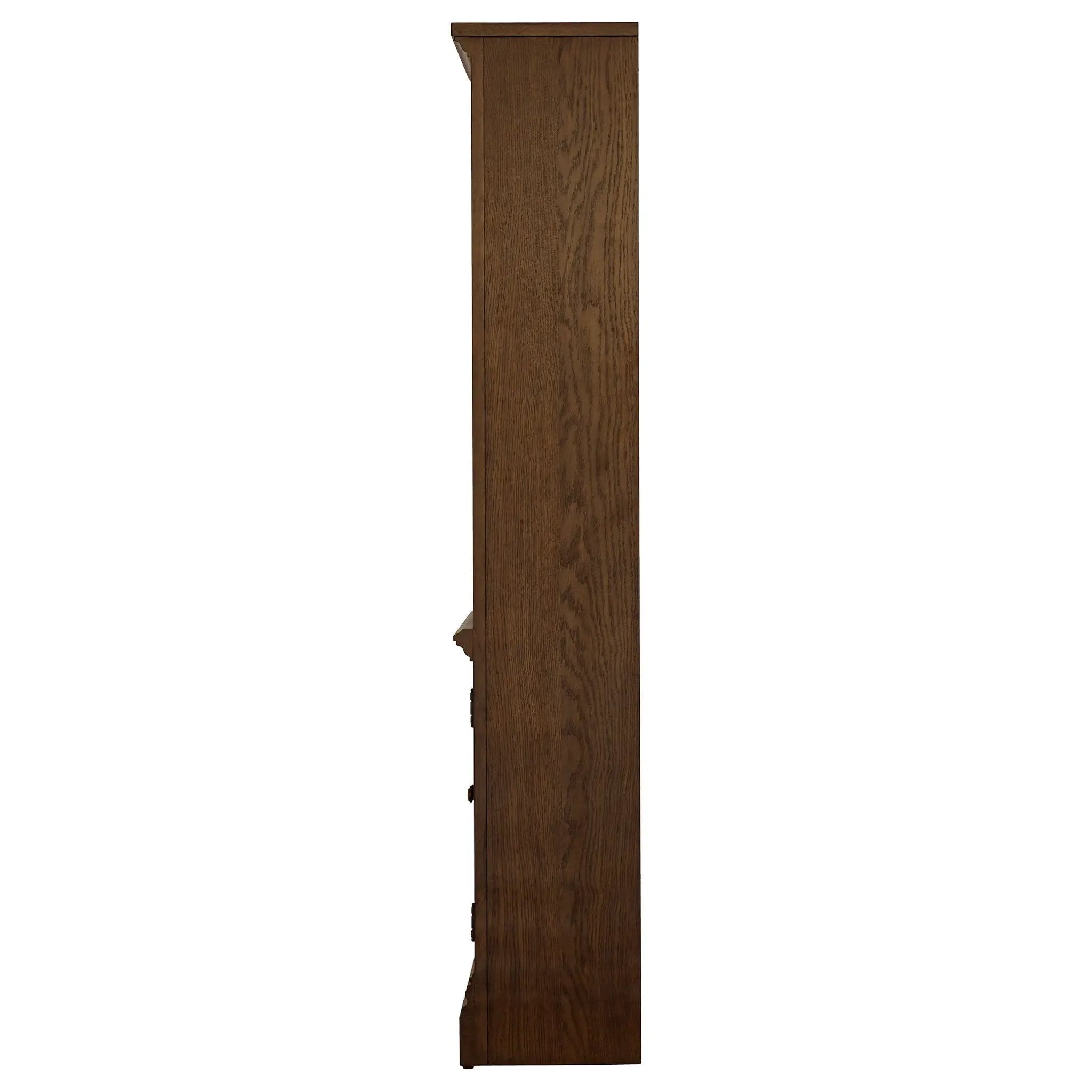 Hartshill 78-inch 3-shelf Cabinet Bookcase Burnished Oak by Unique Piece Furniture