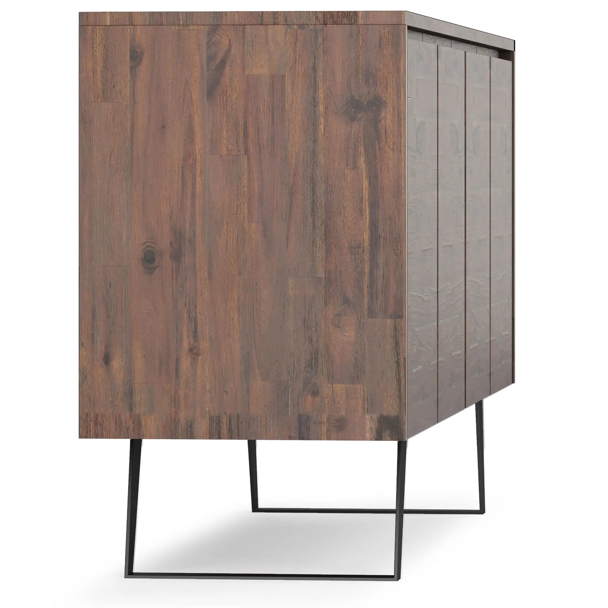 Lowry - Large 4 Door Sideboard Buffet - Distressed Charcoal Brown by Unique Piece Furniture