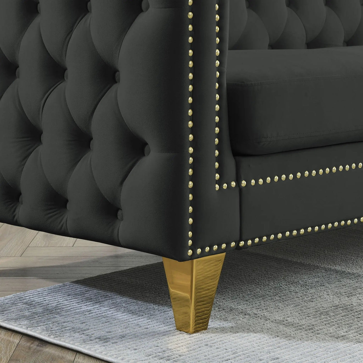 Upholstered Couch Sofa With Button Tufting For Living Room by HouseOfZazla