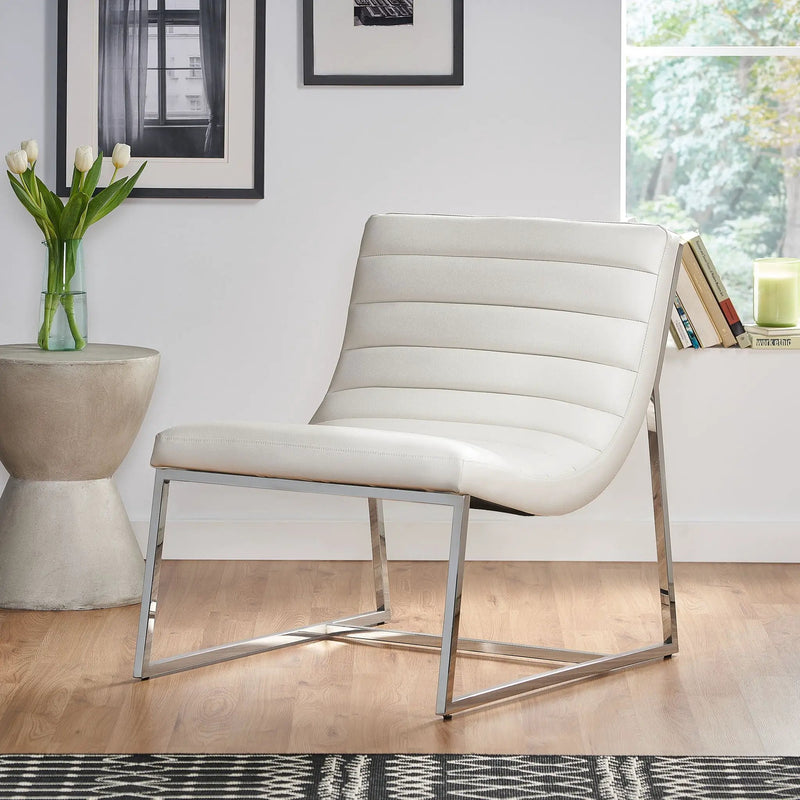 Wilmouth Roll Occasional Chair - White by HouseOfZazla