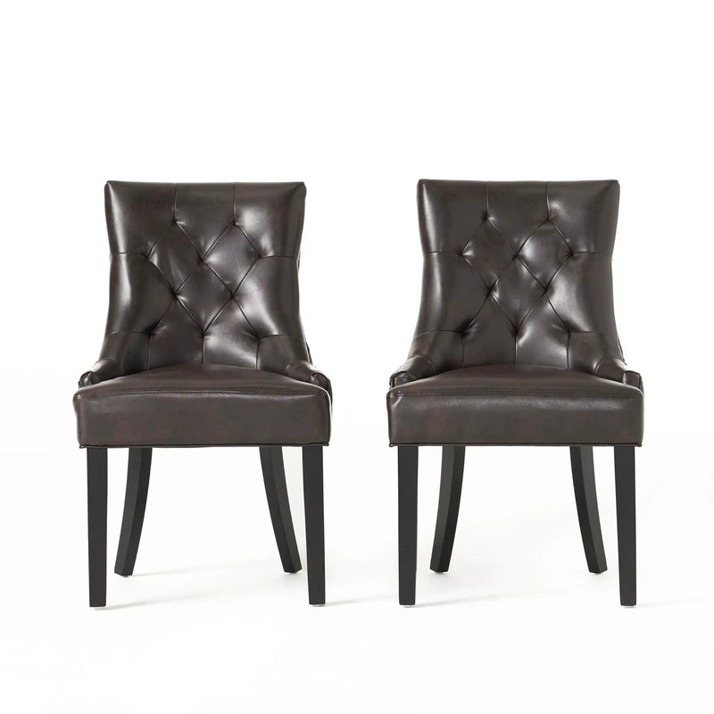 Contemporary Cheney Dining Chair Set with Tufted Design by HouseOfZazla