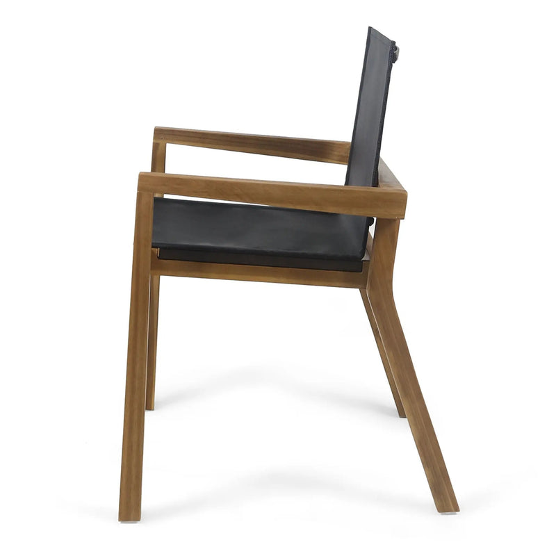 Belfast - Dining Chair With Acacia Wood Frame And Seating (Set of 2) by HouseOfZazla