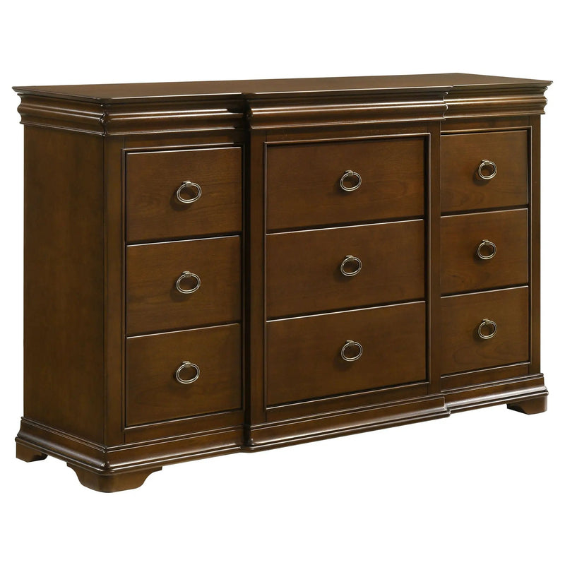 Garland 9-drawer Bedroom Dresser Cabinet Brown Cherry by Unique Piece Furniture