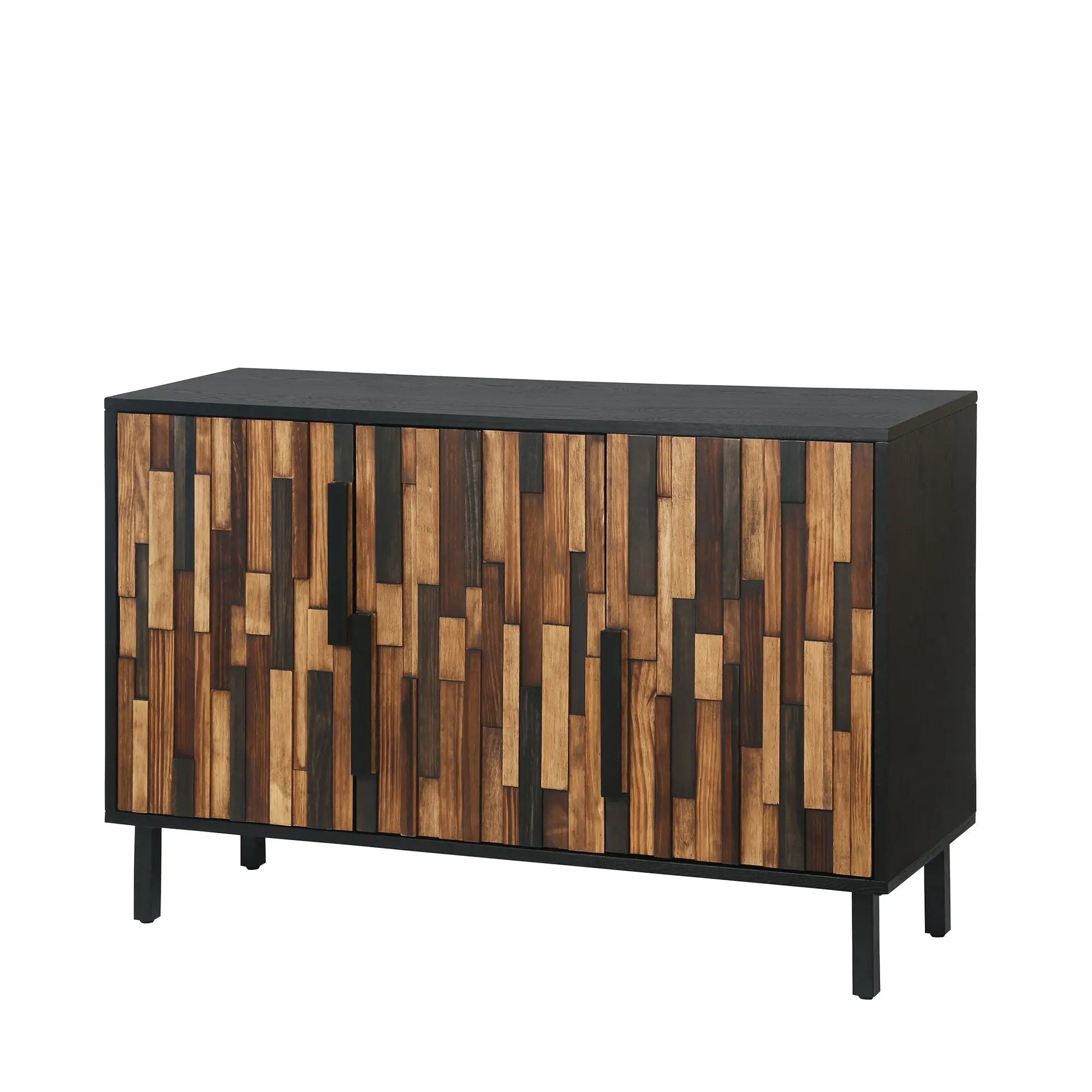 Farmhouse Rustic Sideboard With Straight Wood Pattern by HouseOfZazla