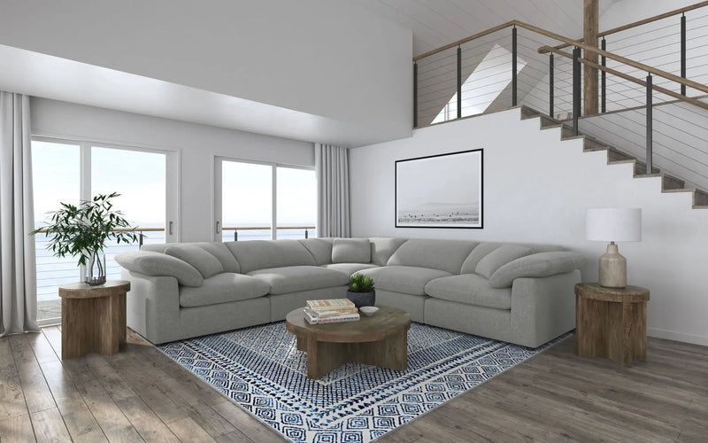 Raleigh 5-piece Boucle Upholstered Modular Sectional Grey by Unique Piece Furniture