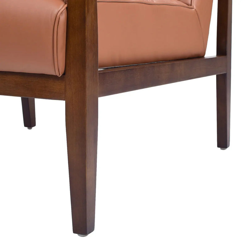 Kenneth - Modern Transitional Lounge Accent Chair - Brown by HouseOfZazla