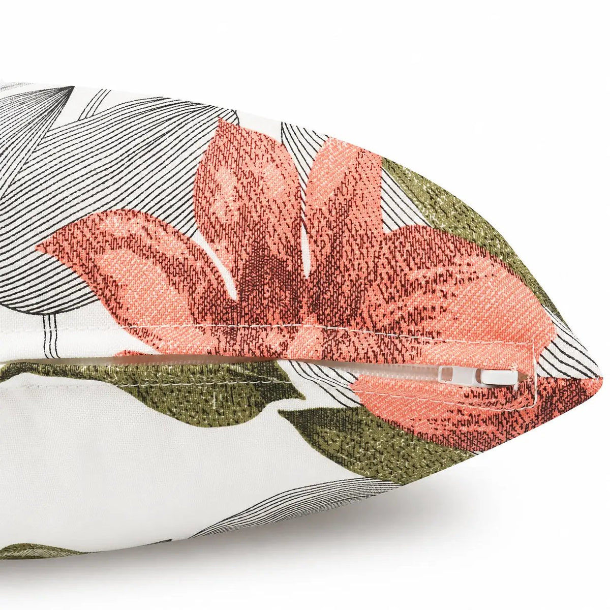 2 Pack Outdoor Lumbar Pillow Covers - Blush Botanical by HouseOfZazla