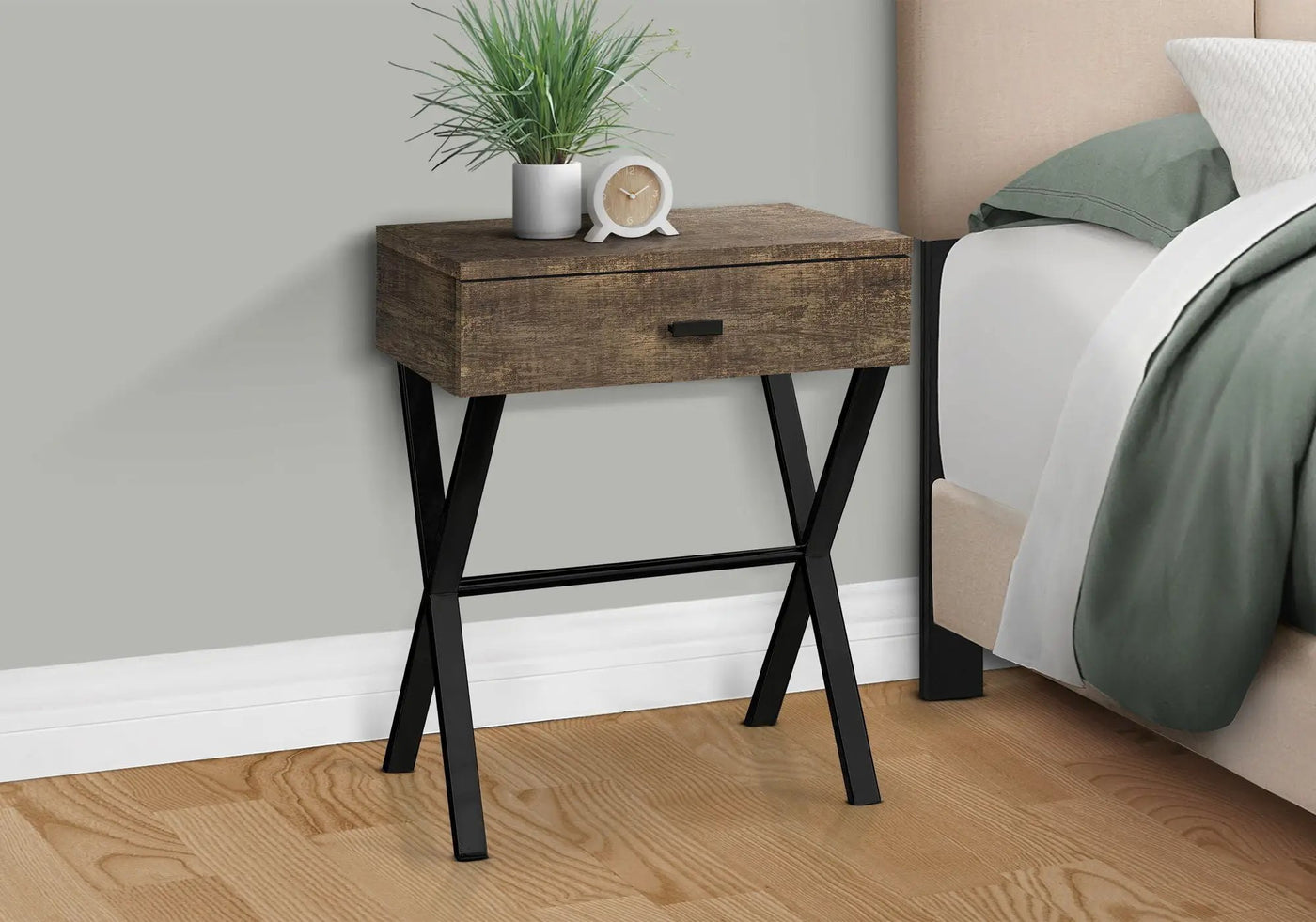 Accent Side X Table, Storage Drawer, Contemporary & Modern by Unique Piece Furniture