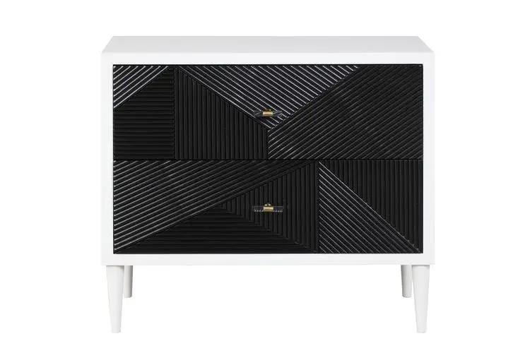 Dubni - Accent Table - White & Black by Unique Piece Furniture