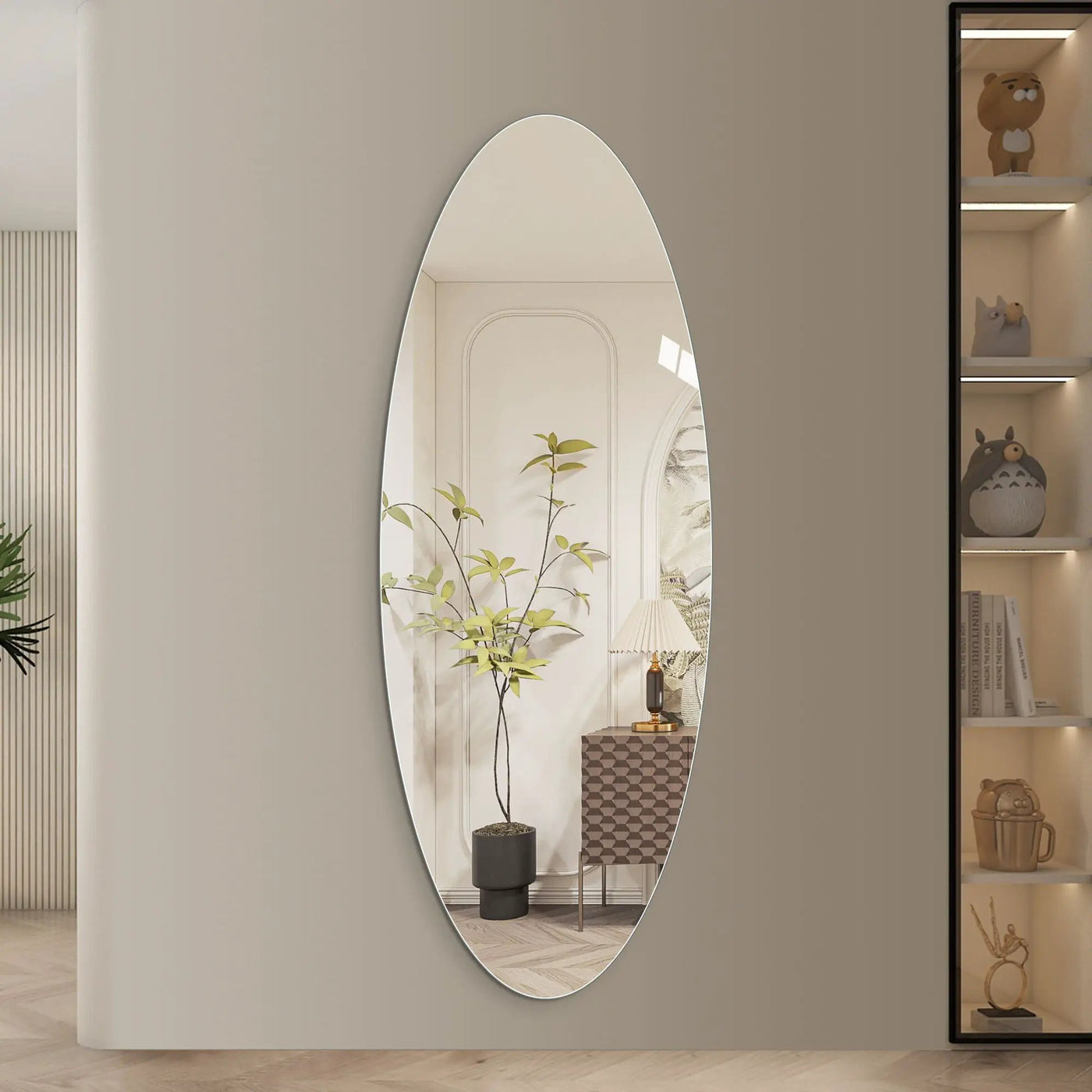 Modern Oval Full Length Wall Mirror by HouseOfZazla