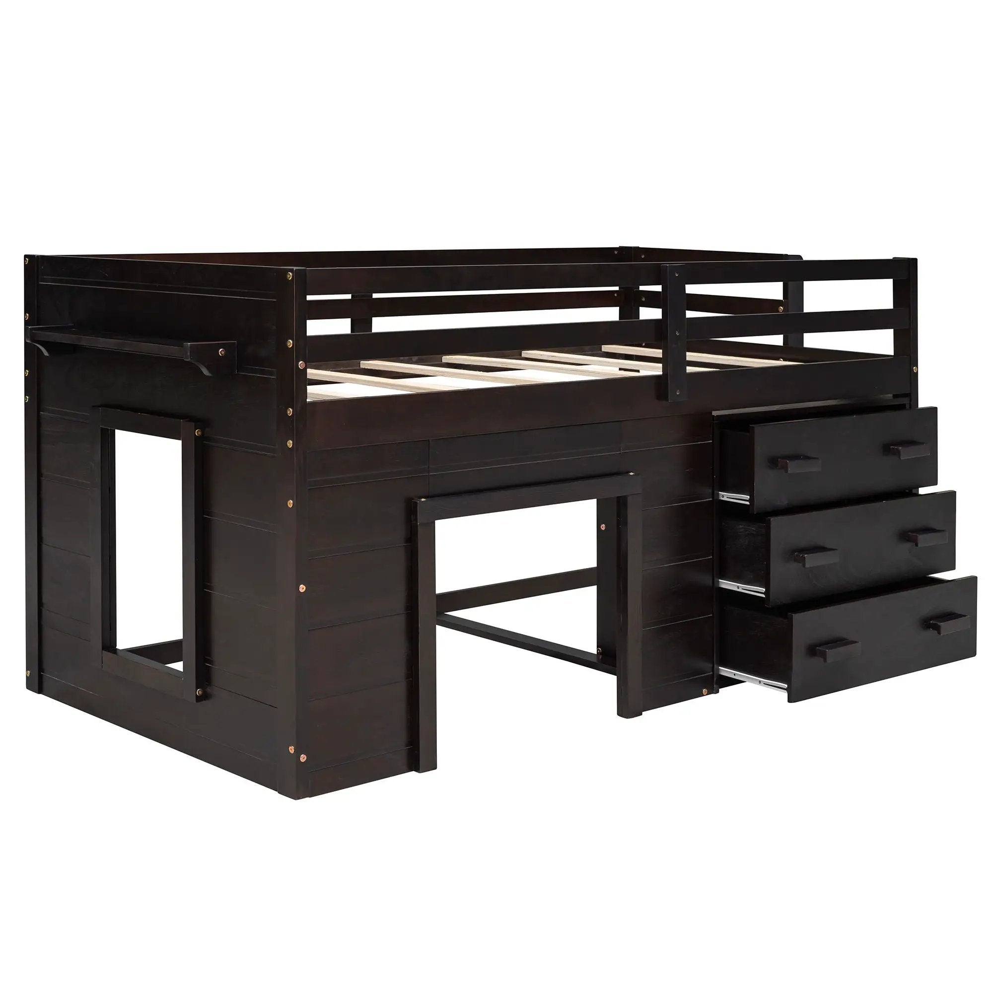 Loft Bed With Cabinet And Shelf by HouseOfZazla