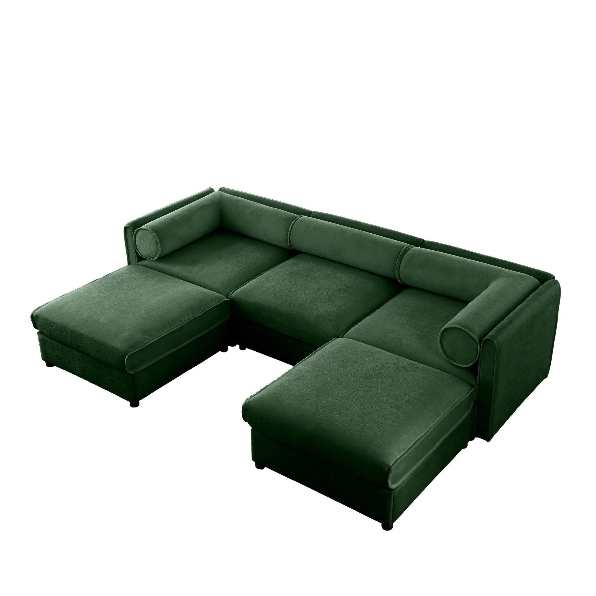 Contemporary Elegant Sofa With Storage And Ottoman by Unique Piece Furniture