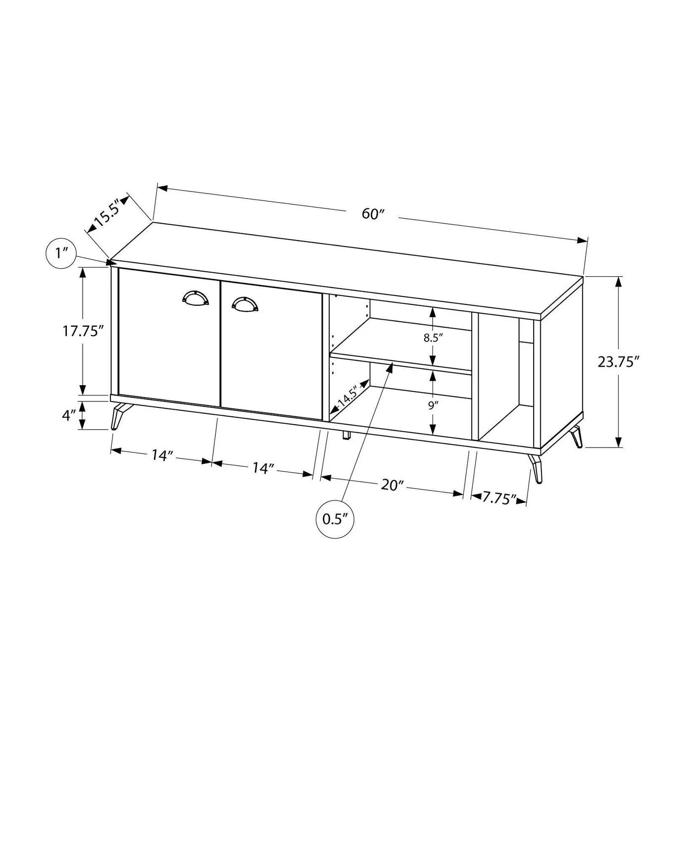 TV Stand, Console, Media Entertainment Center, Storage Cabinet, Contemporary & Modern by Unique Piece Furniture
