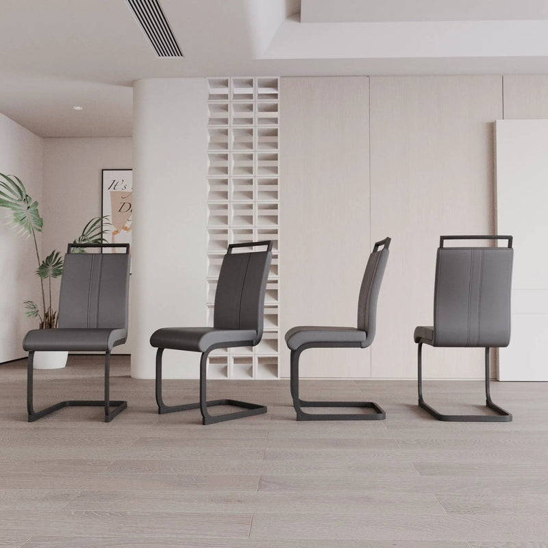 Modern Dining Chairs With High Back Upholstered Design Metal Legs by HouseOfZazla