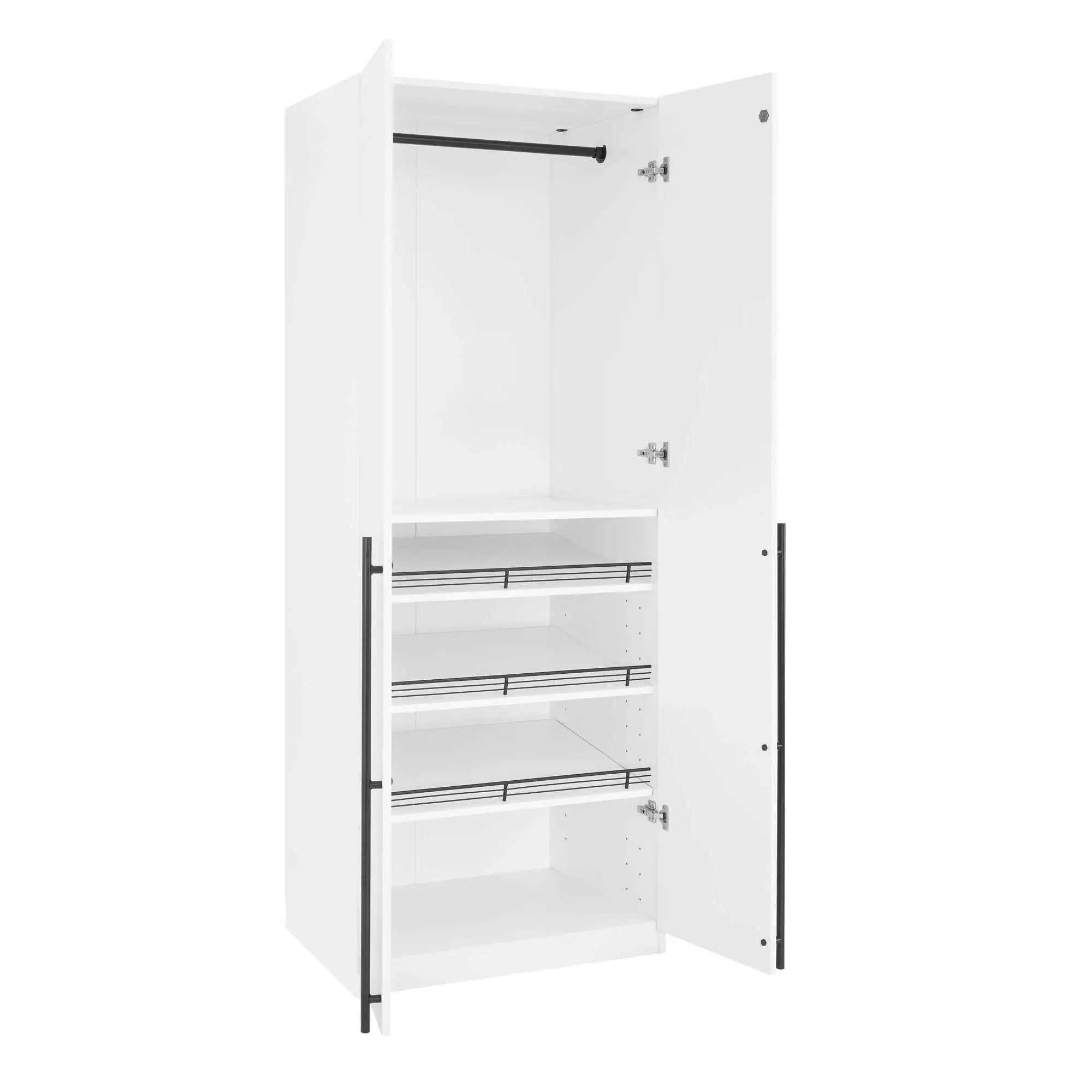 Lee - Free Standing Wardrobe Closet With Adjustable Shoe Shelves by HouseOfZazla