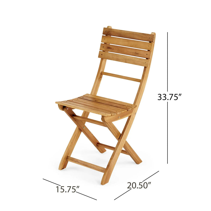 Outdoor 3 Piece Half Round Folding Bistro Set by HouseOfZazla
